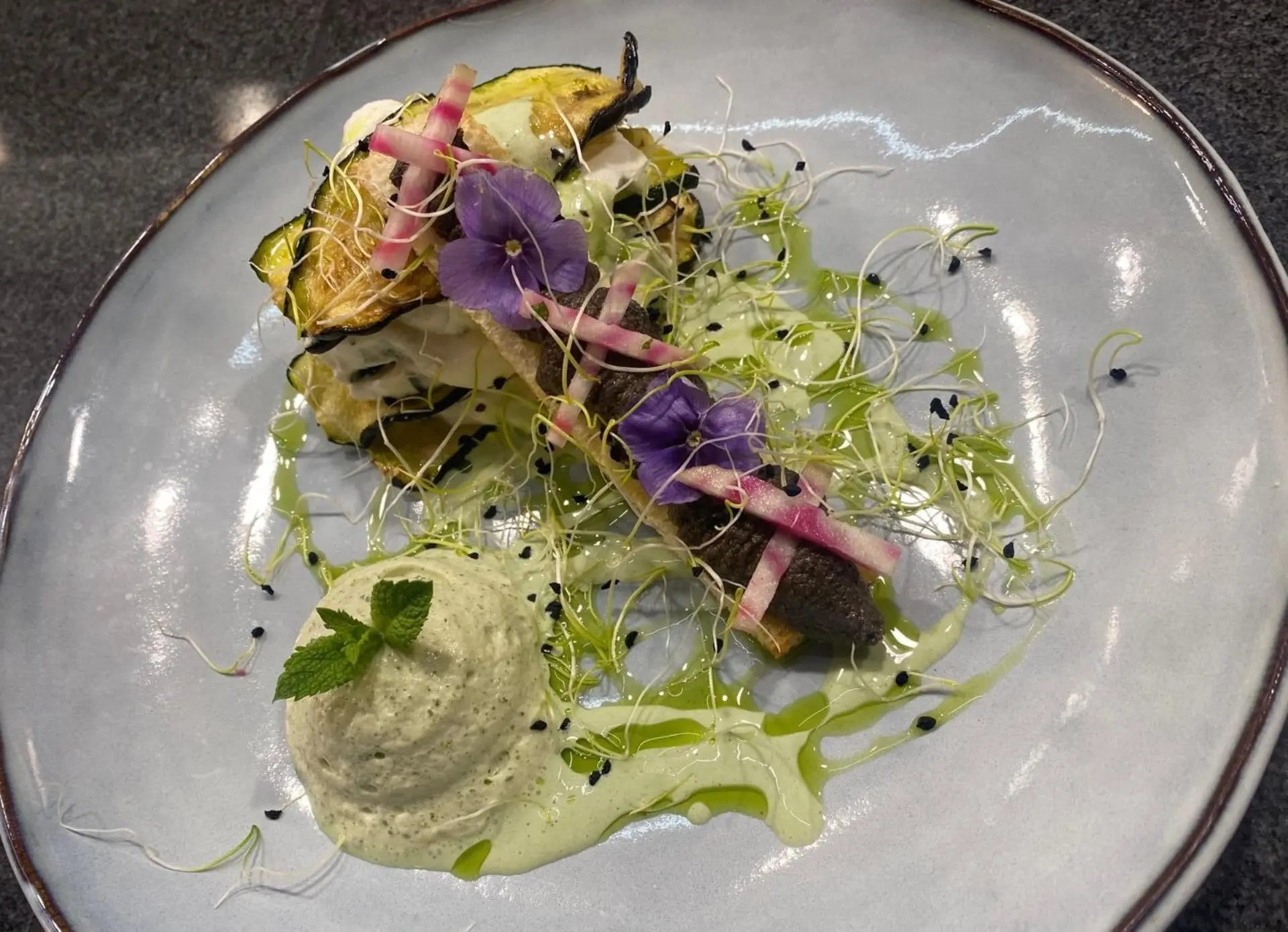 Plat gastronomique de L'Atelier du 3A