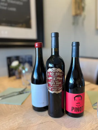 Sélection de vins du restaurant