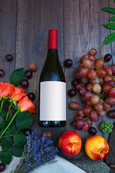 Bouteille de vin rouge
